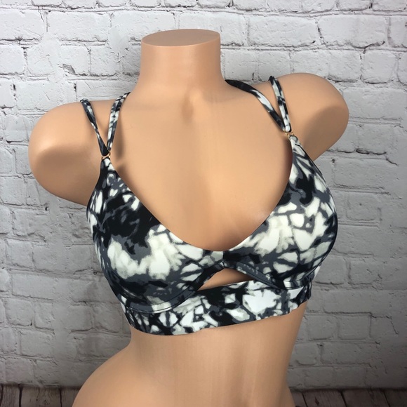 PINK Victoria's Secret Tops - VS Pink Bonded Scoop Push Up Sports Bra Tie dye